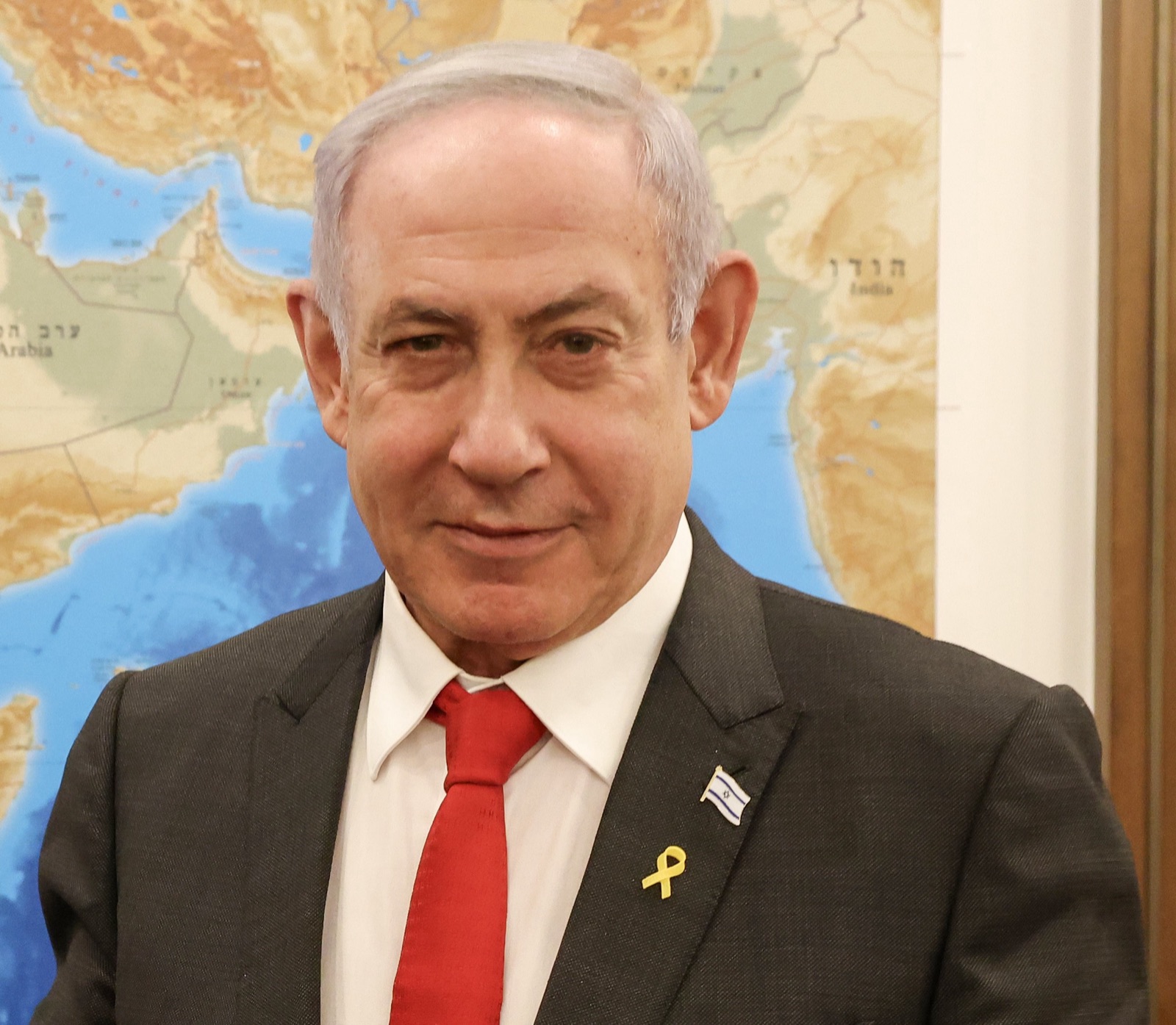 Benjamín Netanyahu en Jerusalén, en enero de 2024, durante una visita del entonces canciller británico David Cameron.