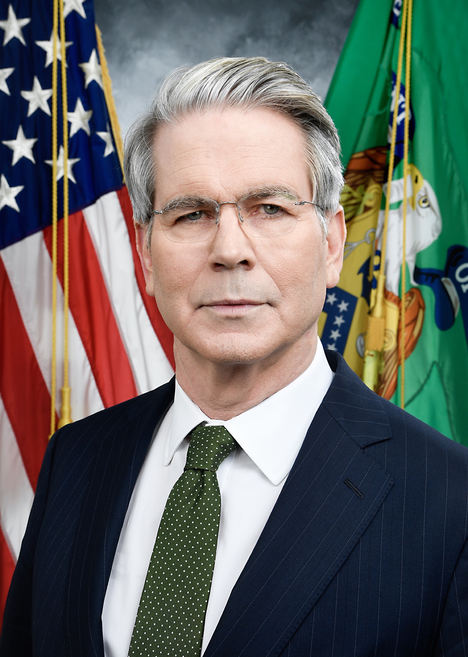 Retrato oficial de Scott Bessent, secretario del Tesoro de Estados Unidos.
