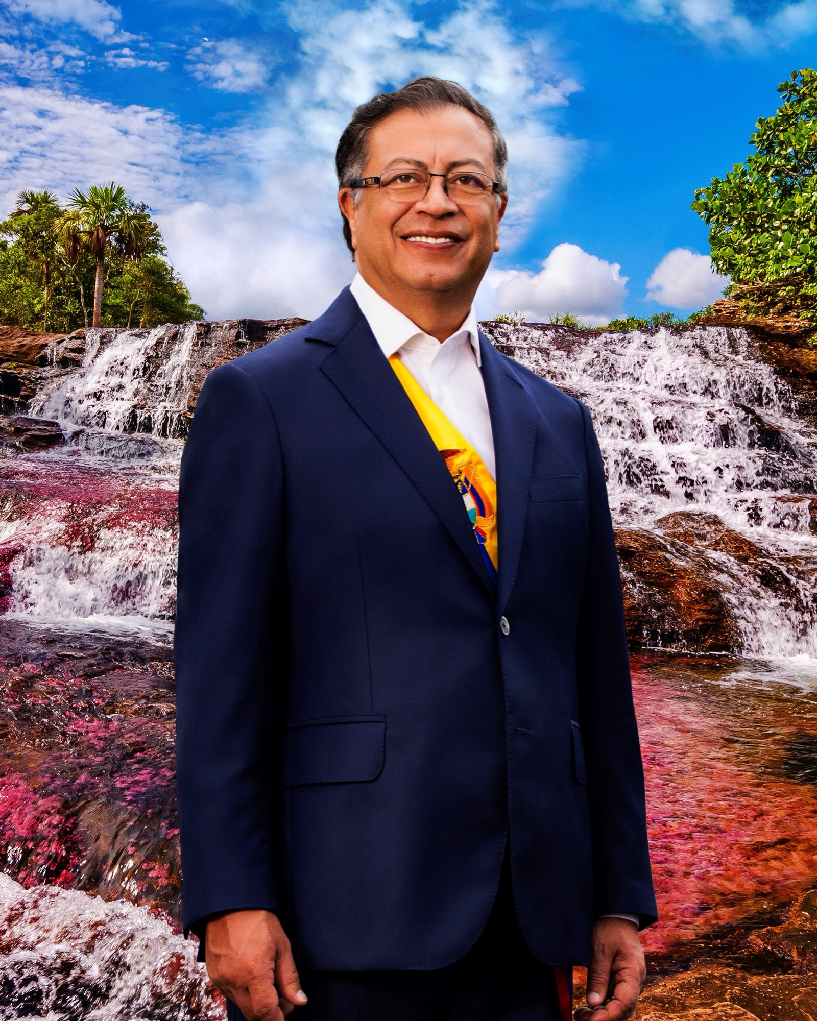 Retrato oficial de Gustavo Petro como presidente de Colombia, tomado en agosto de 2022.