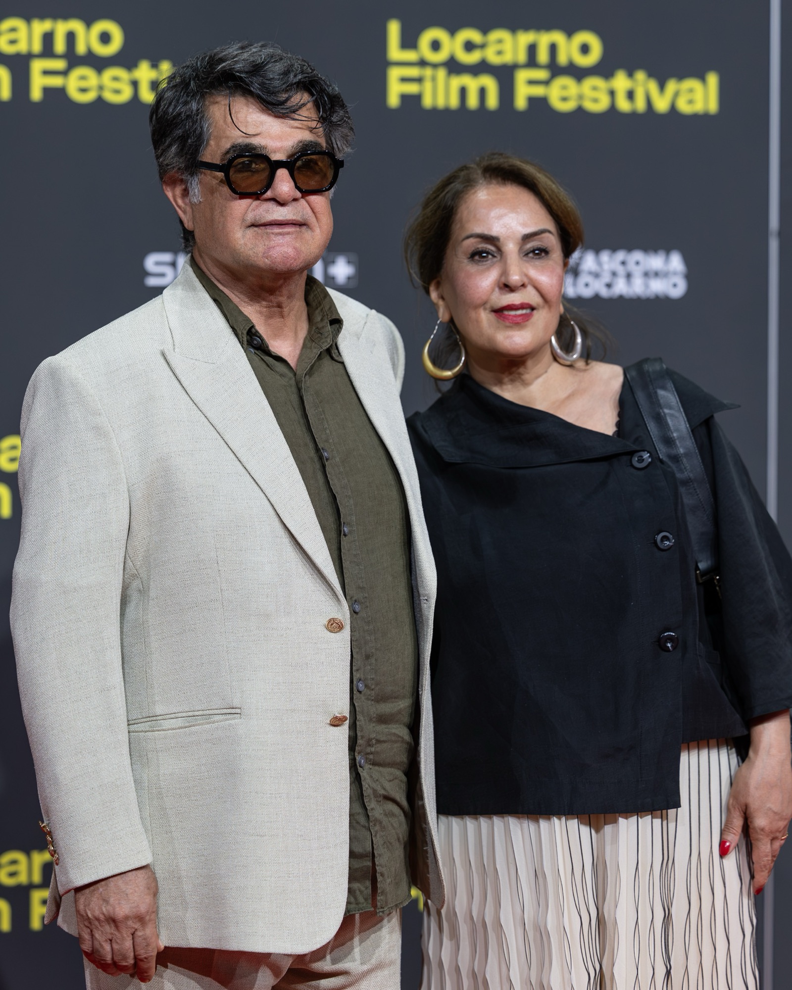 Jafar Panahi en la alfombra roja del 78.º Festival de Cine de Locarno, en 2025.