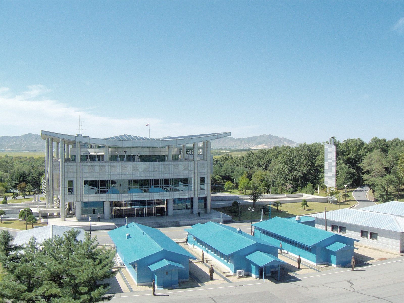 El Área de Seguridad Conjunta de Panmunjom, en la zona desmilitarizada que separa a las dos Coreas (imagen de archivo, 2008).