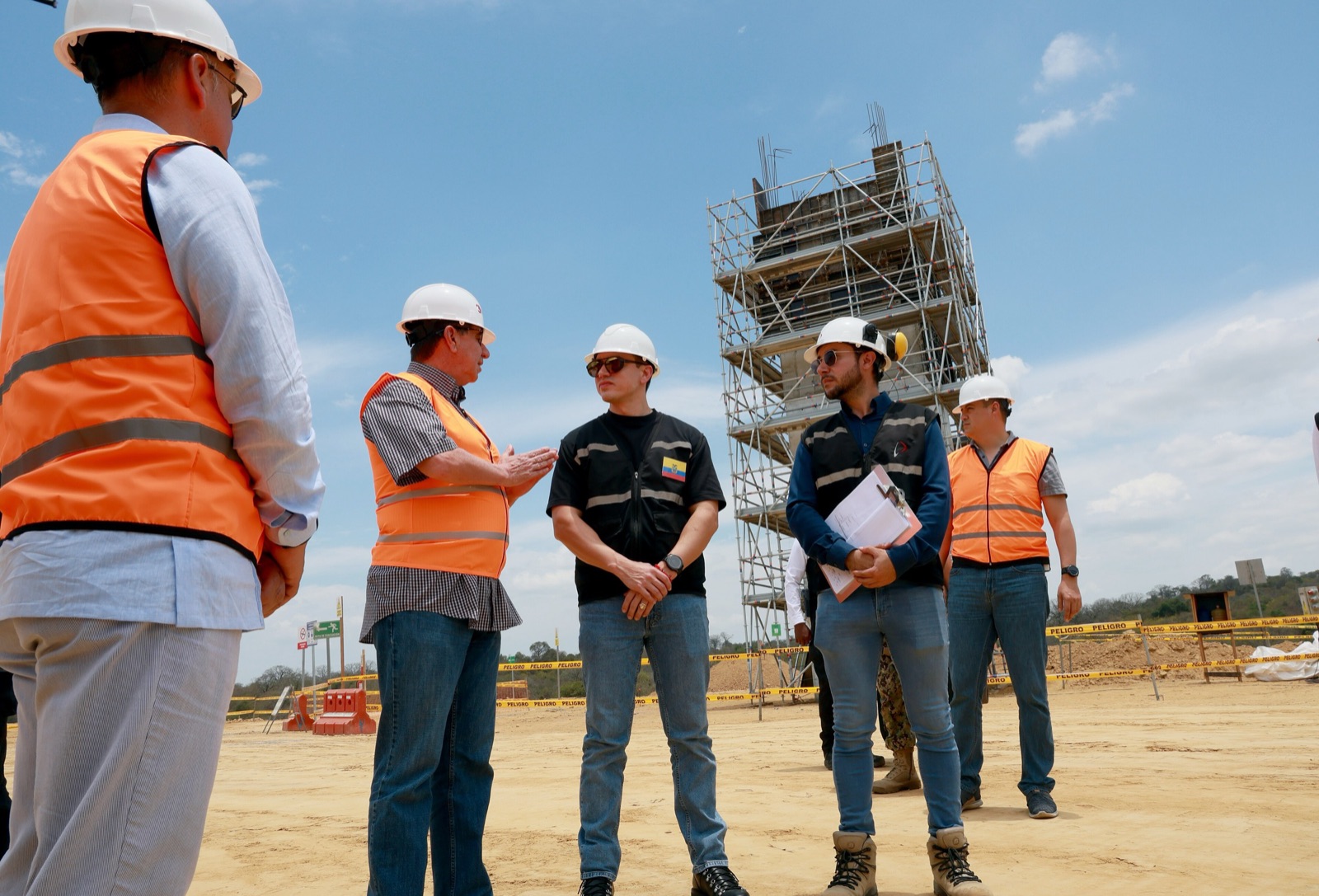 Obras de la cárcel de máxima seguridad El Encuentro, en Santa Elena, en octubre de 2024.