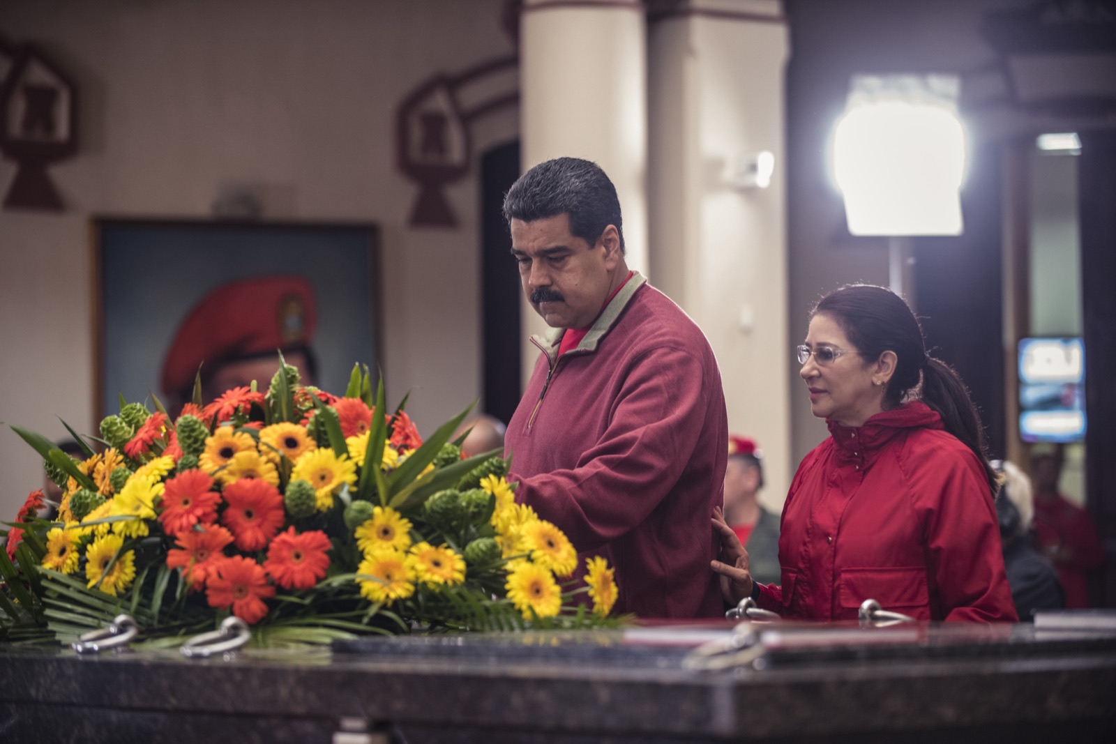 Nicolás Maduro y Cilia Flores en un homenaje a Hugo Chávez en Caracas, en diciembre de 2016.
