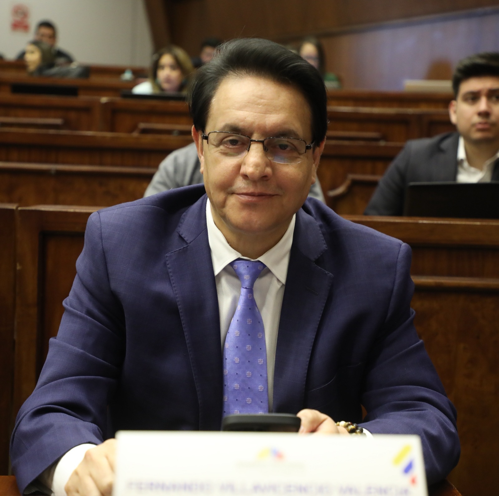 Fernando Villavicencio, el excandidato presidencial asesinado en 2023, en la Asamblea Nacional.