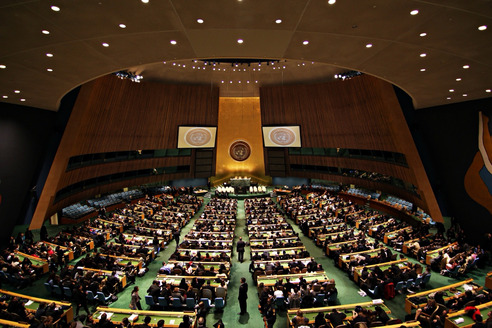 Salón de la Asamblea General de las Naciones Unidas, en Nueva York.