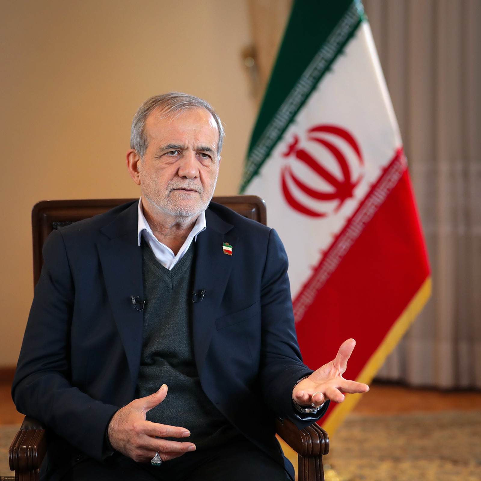 Masoud Pezeshkian, presidente de Irán, durante una entrevista en 2025. Imagen de archivo.