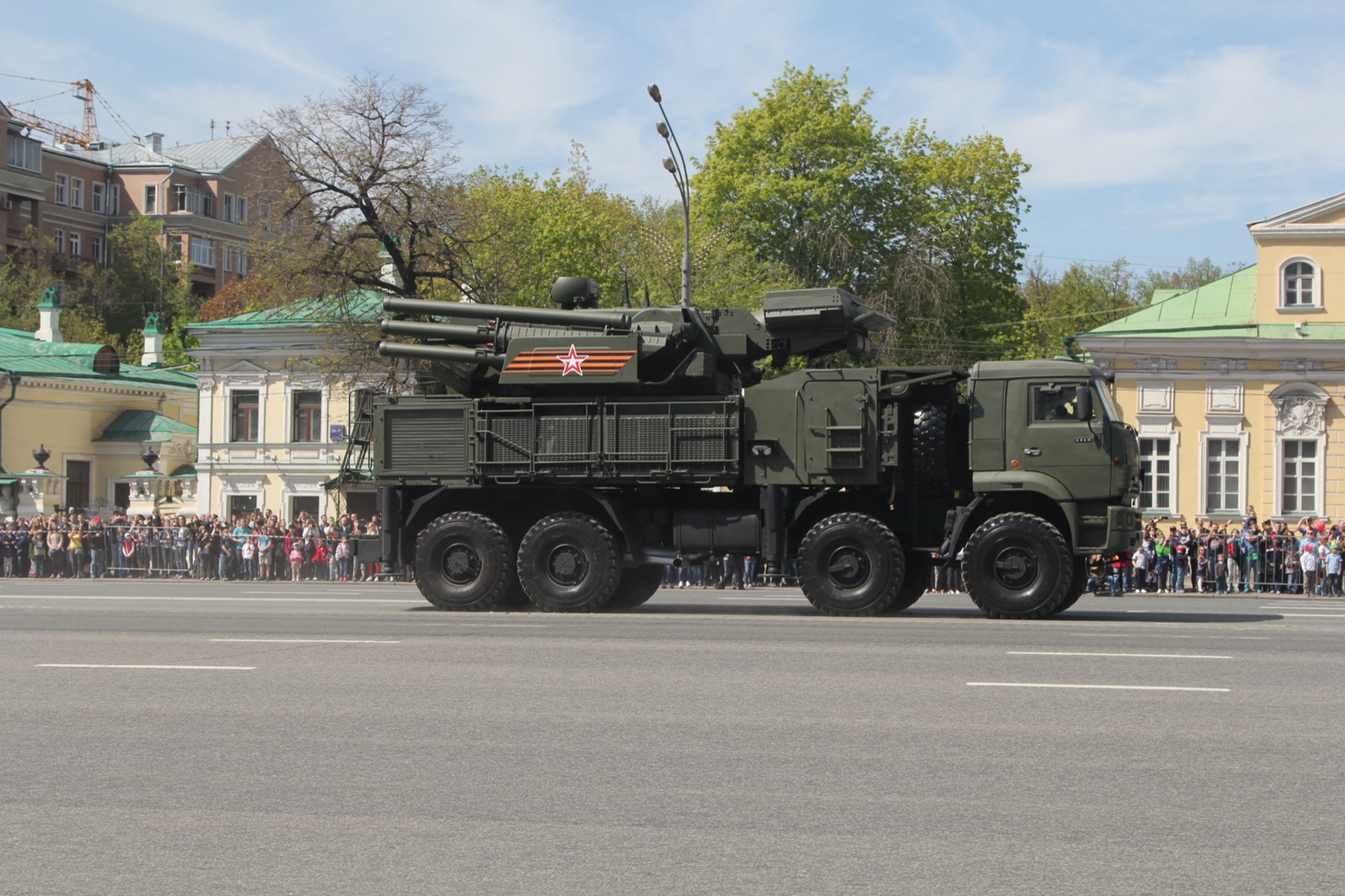 Un sistema antiaéreo Pantsir-S1, del tipo que estaría instalado en las torres alrededor de Valdái.