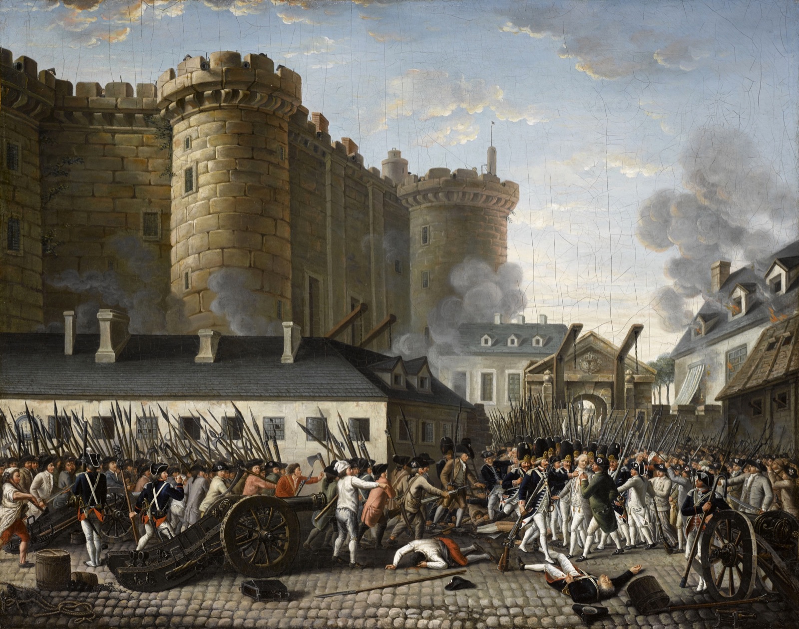 La toma de la Bastilla, el 14 de julio de 1789, en una pintura de un autor desconocido de la época.