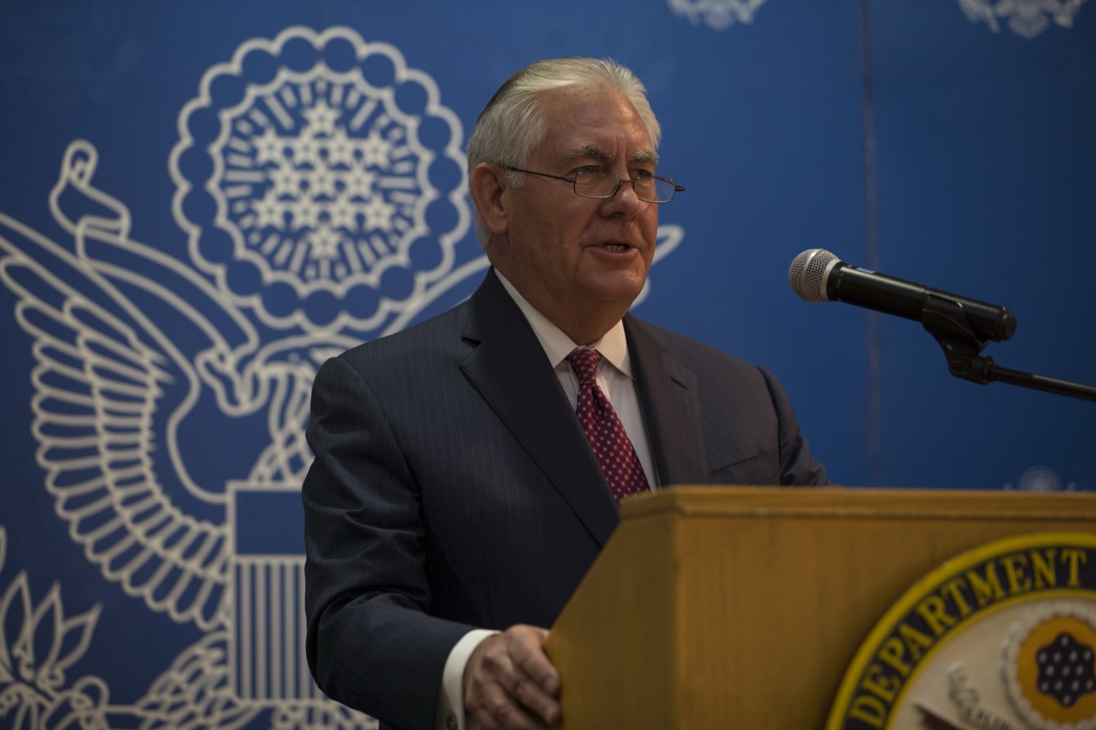 Personal y familias de la embajada de Estados Unidos en Riad, Arabia Saudí (imagen de archivo, 2017).