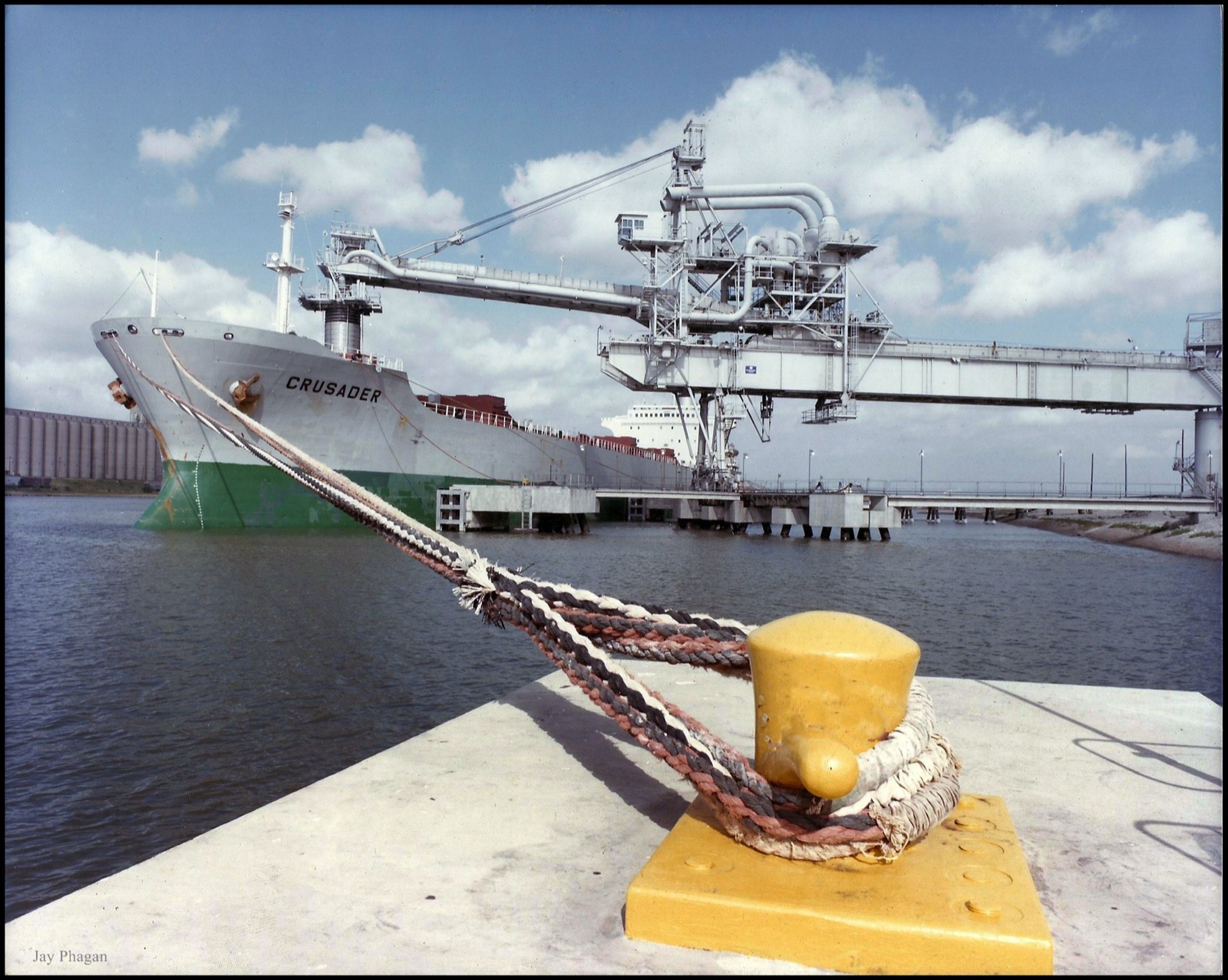 Un buque de carga atracado en el puerto de Corpus Christi, Texas, donde Trump dio su mitin (foto de archivo).