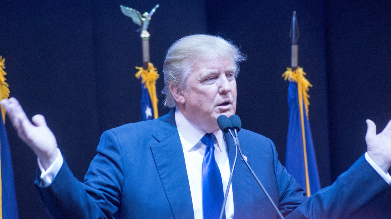 Donald Trump durante un acto de campaña en Manchester, New Hampshire (foto de archivo).