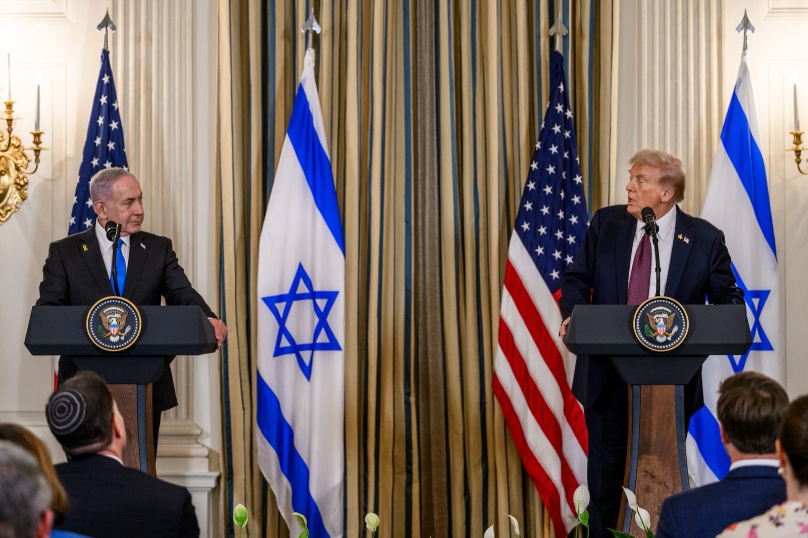 Trump y Netanyahu en una rueda de prensa conjunta en la Casa Blanca, el 29 de septiembre de 2025 (imagen de archivo).