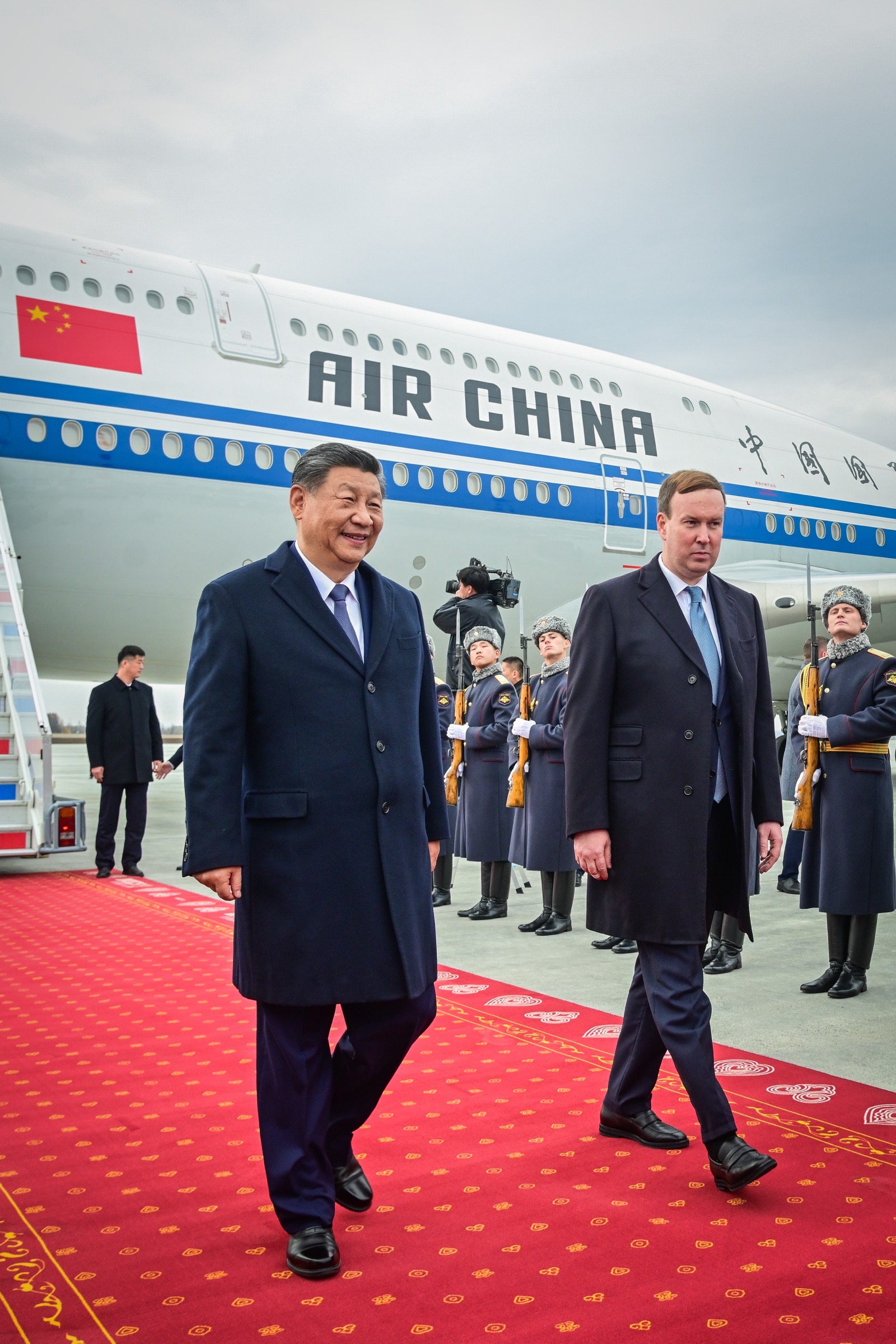 Xi Jinping a su llegada a Kazán, Rusia, en octubre de 2024.