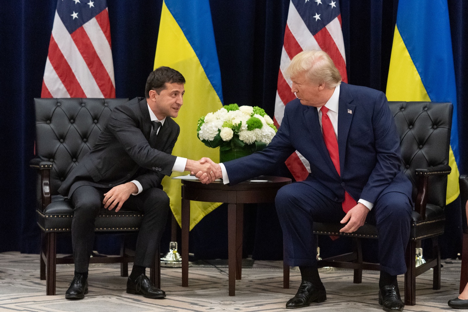 Volodímir Zelenski y Donald Trump durante una reunión en Nueva York, en septiembre de 2019.
